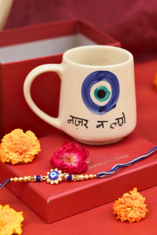 Nazar Na lage Rakhi gift box handmade in india
