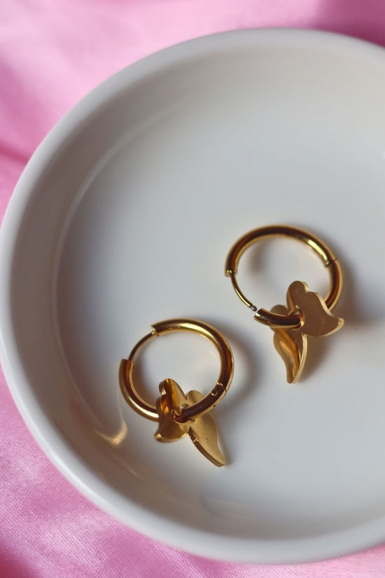 Anti tarnish Butterfly Drop Earrings
