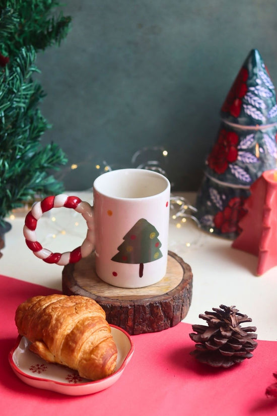 The OG Christmas Mug & HOHOHO Handmade Dessert Plate handmade in india