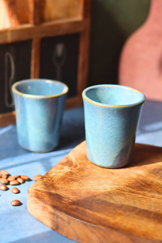handmade Blue Chai Kulhad