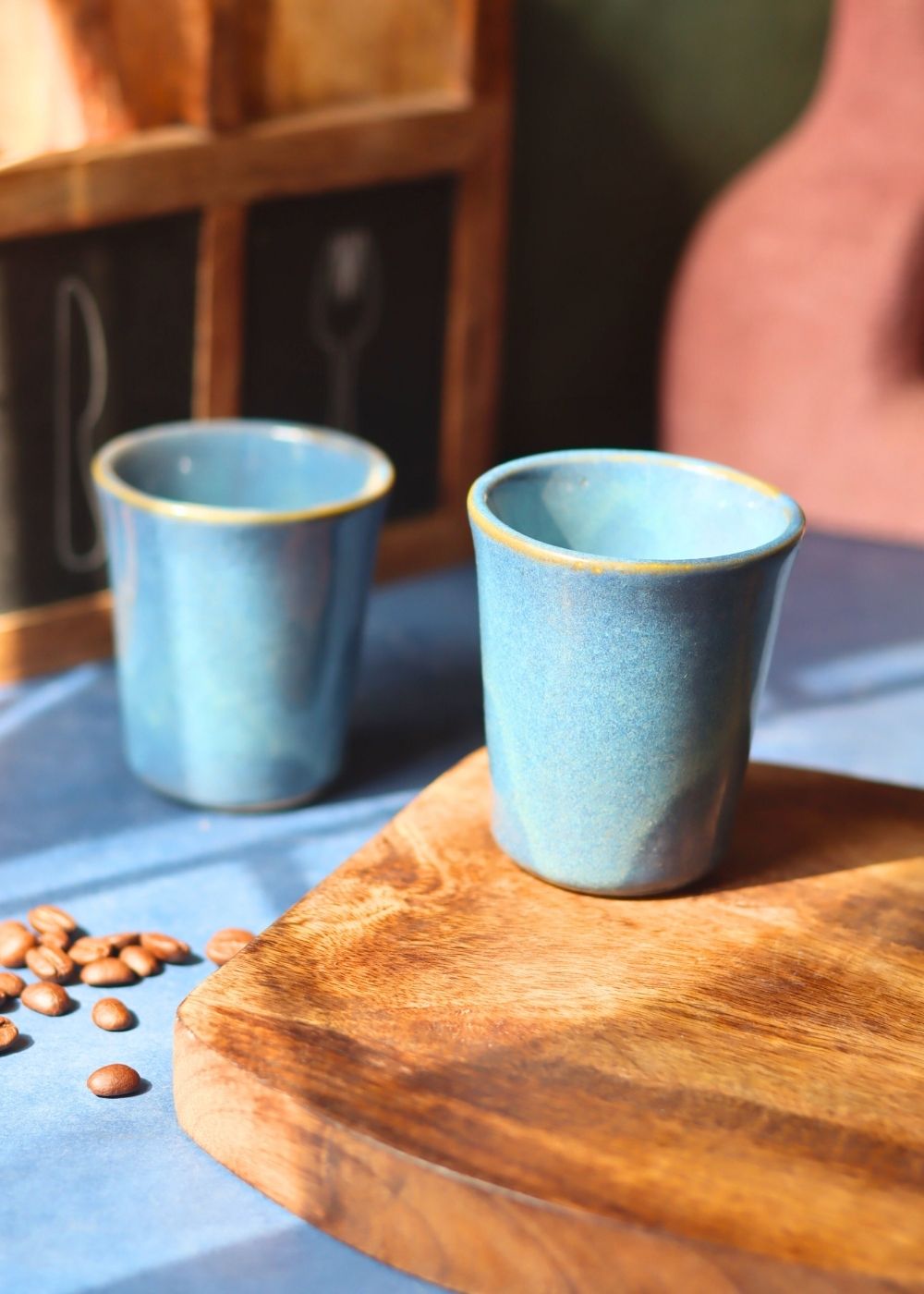 handmade Blue Chai Kulhad