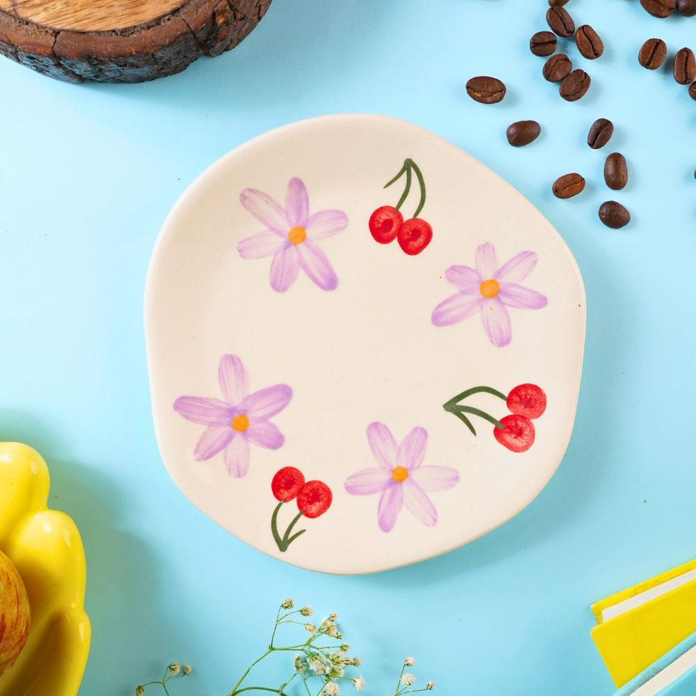 Handmade Cherry Fields Handmade Dessert Plate