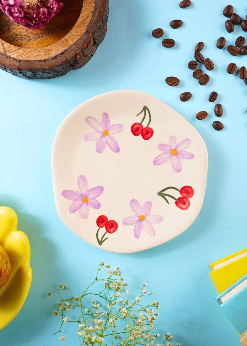 Handmade Cherry Fields Handmade Dessert Plate