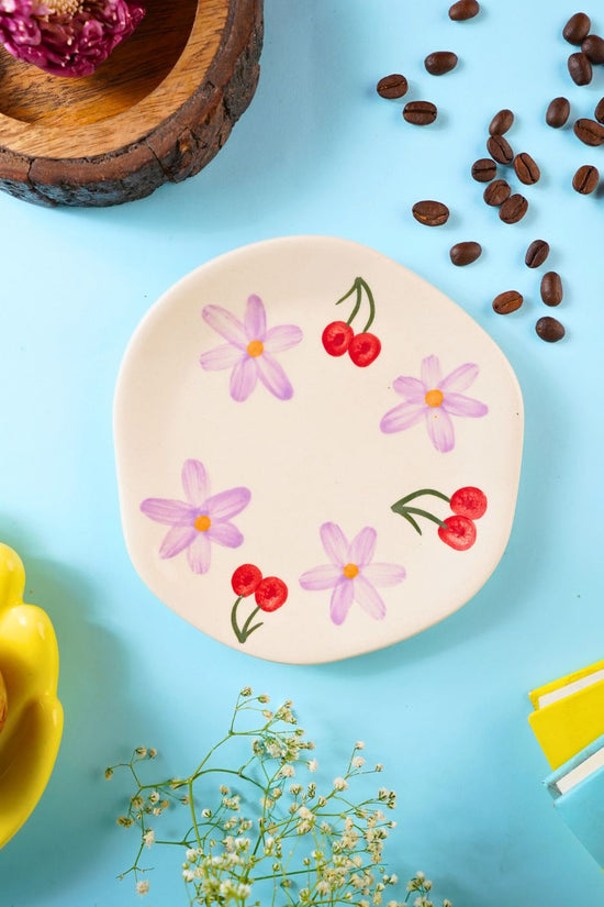 Handmade Cherry Fields Handmade Dessert Plate