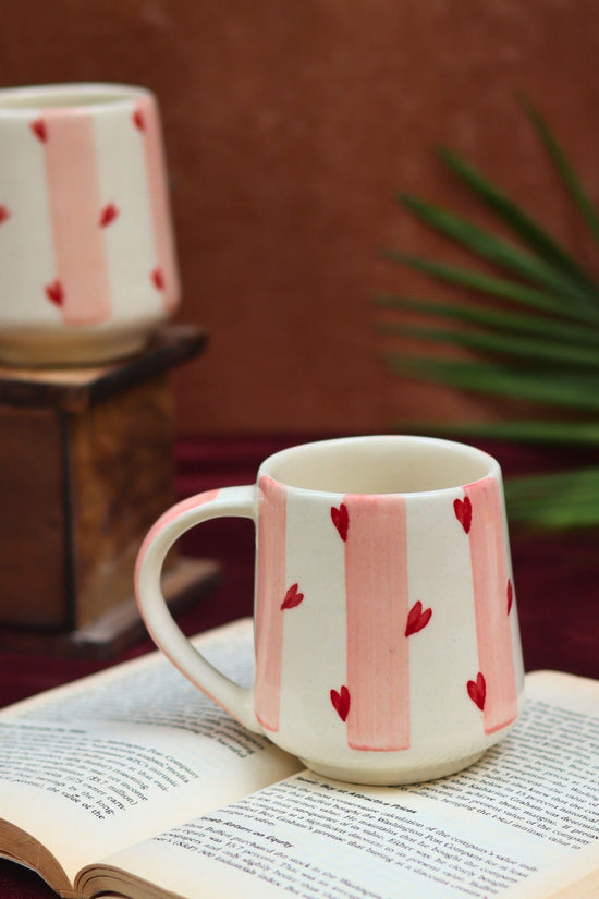 handmade Striped Love Mug