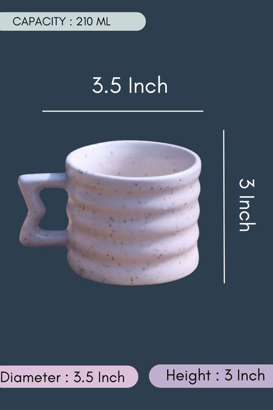 White Moulded Mug for your morning coffee
