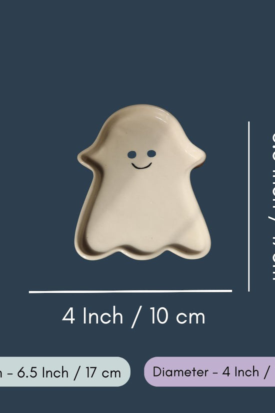 Spooky Ghost Handmade Dessert Plate