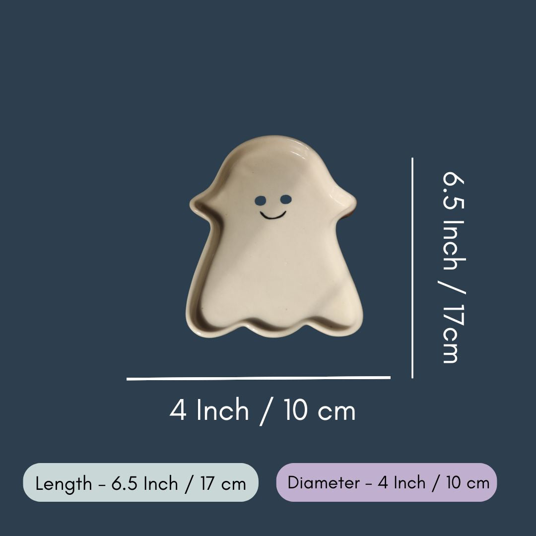Spooky Ghost Handmade Dessert Plate