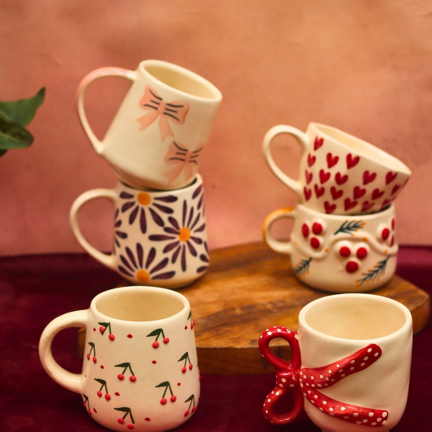 Set of 6 Everyday Cheer Mugs combo (for the price of 5) made by ceramic