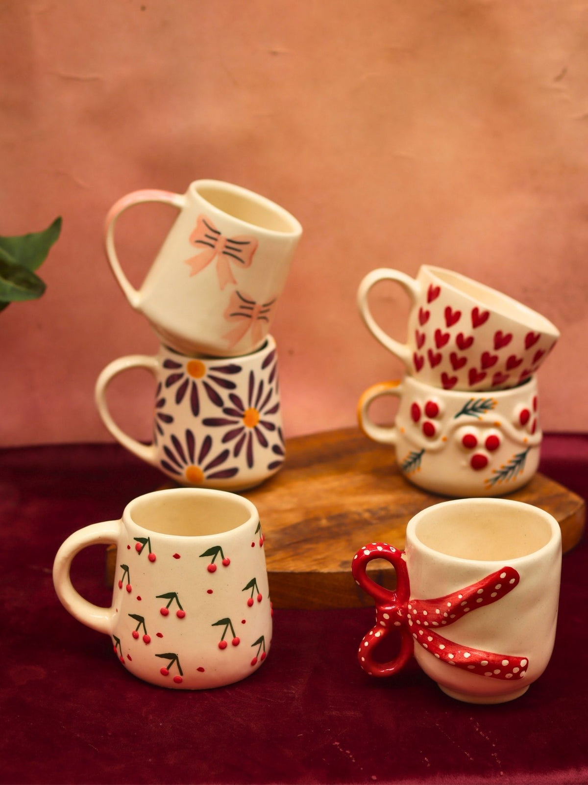 Set of 6 Everyday Cheer Mugs combo (for the price of 5) made by ceramic