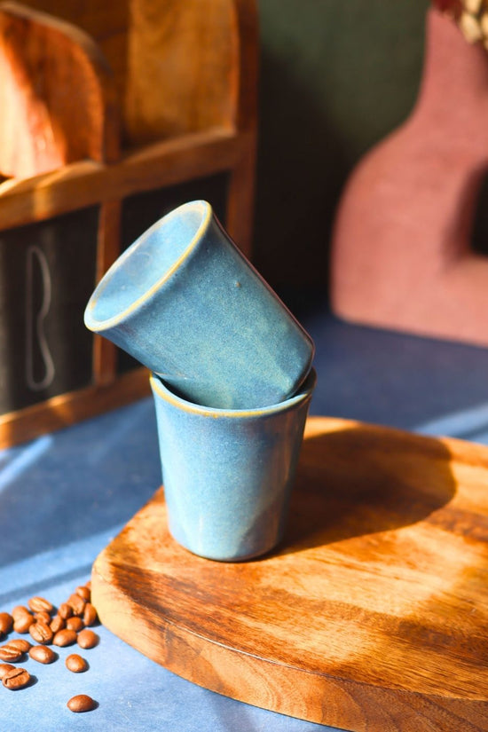 Blue Chai Kulhad made by ceramic