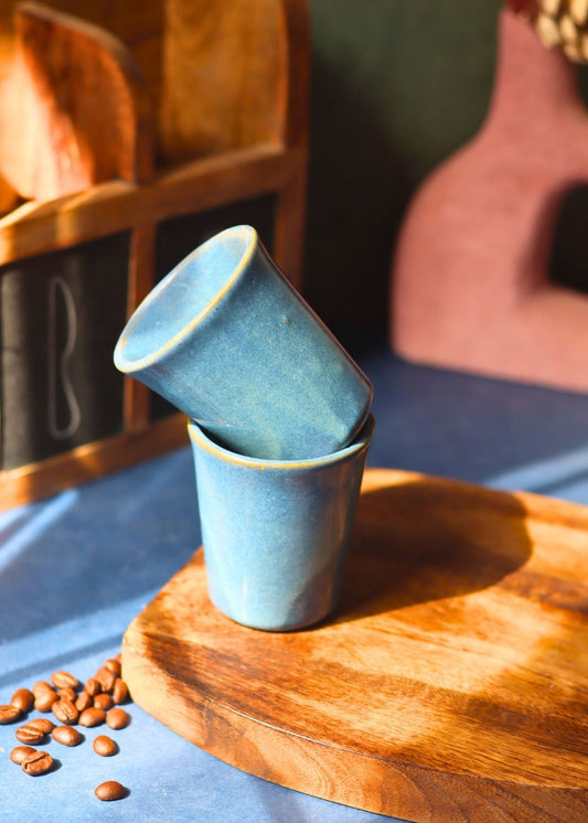 Blue Chai Kulhad made by ceramic