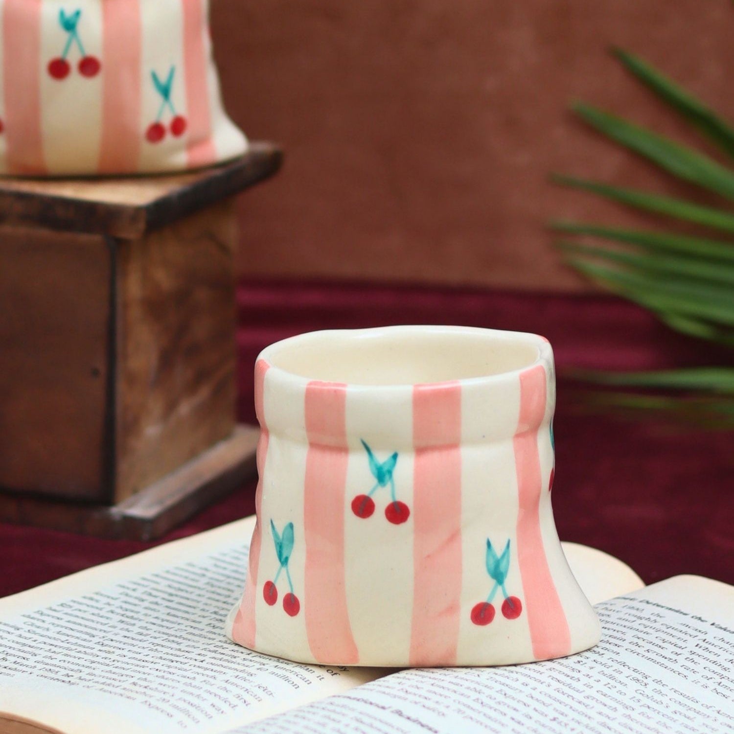 handmade Striped Pouch Mug