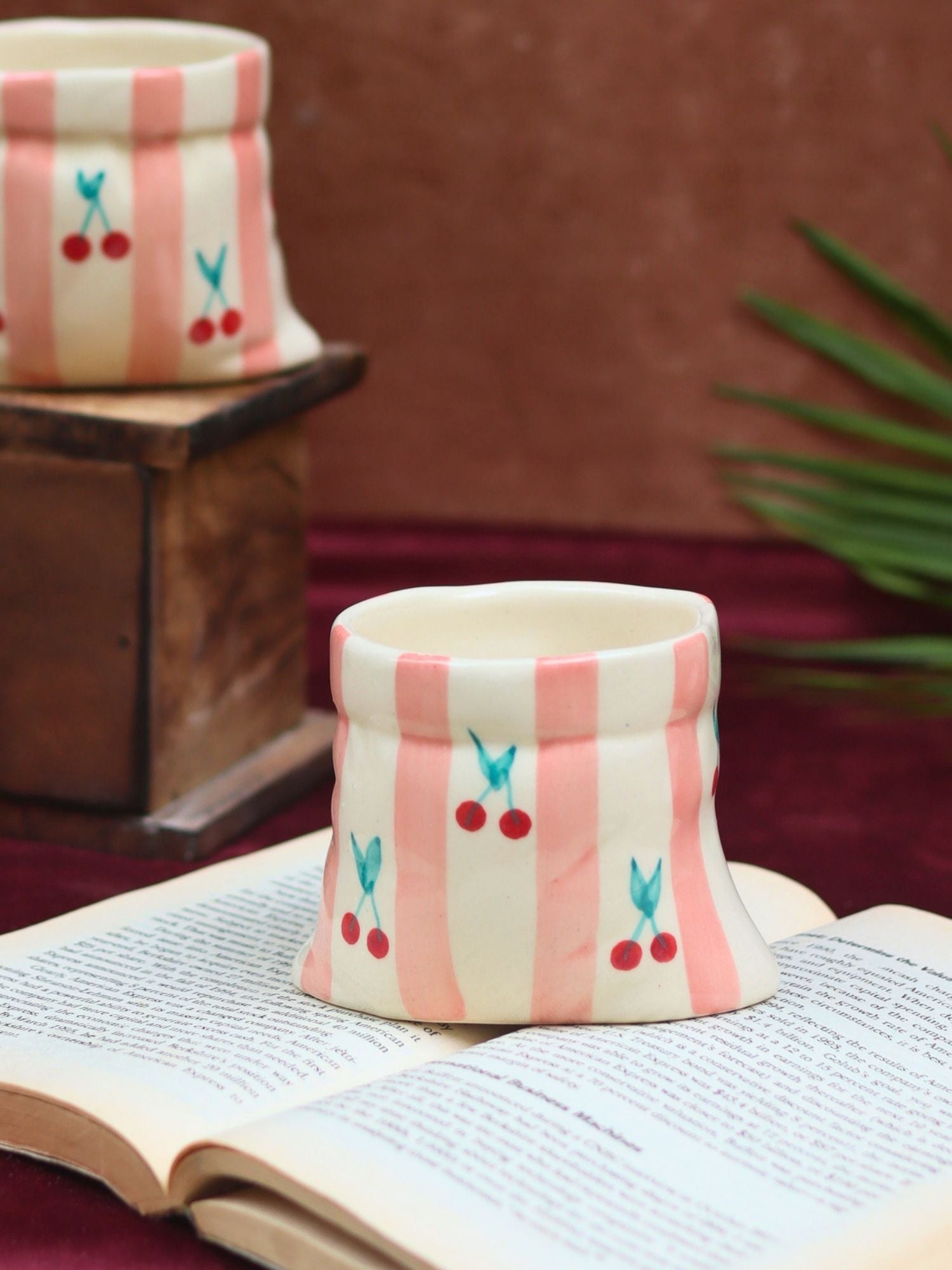 handmade Striped Pouch Mug