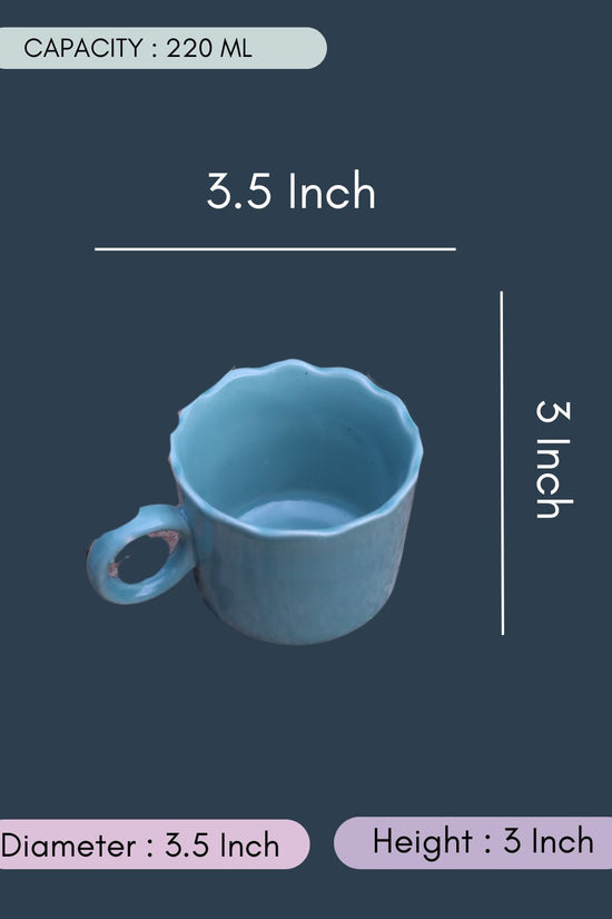 Teal Wavy mug for your tea & coffee