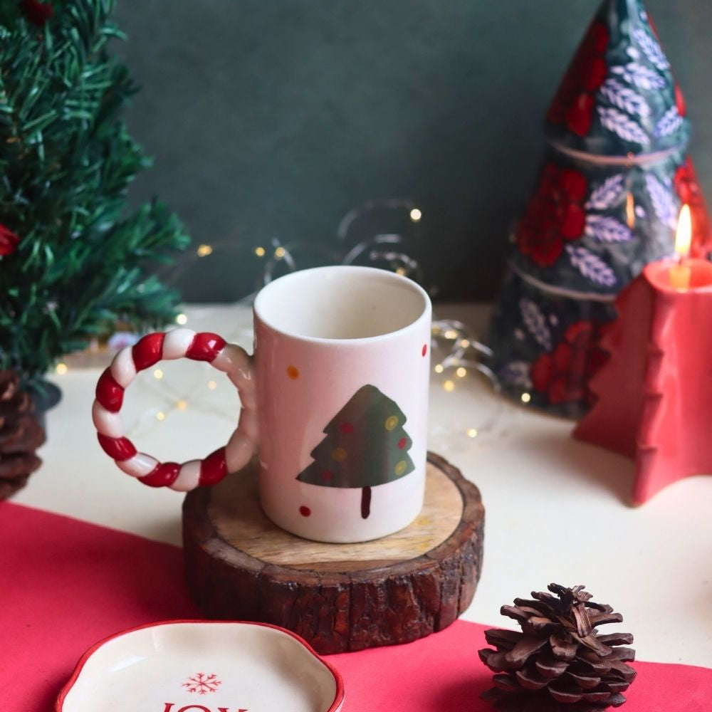 The OG Christmas Mug & Joy Handmade Dessert Plate made by ceramic