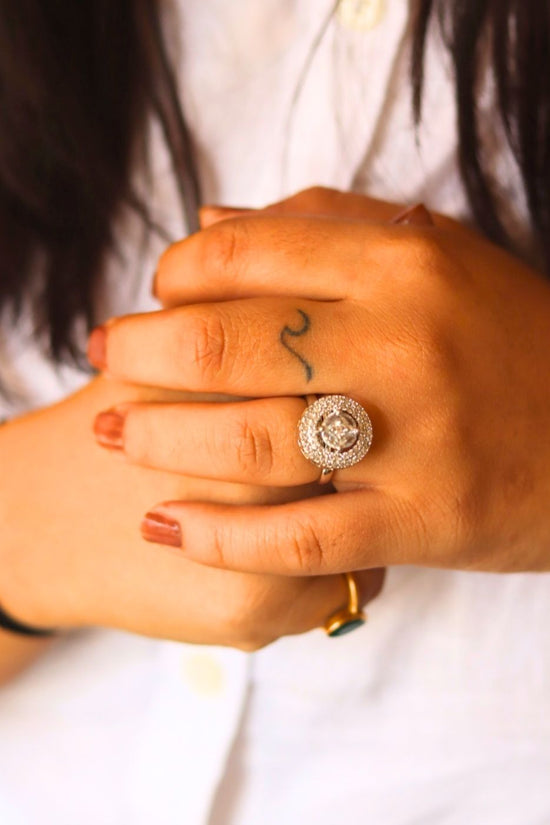 Timeless Halo Ring handmade in India