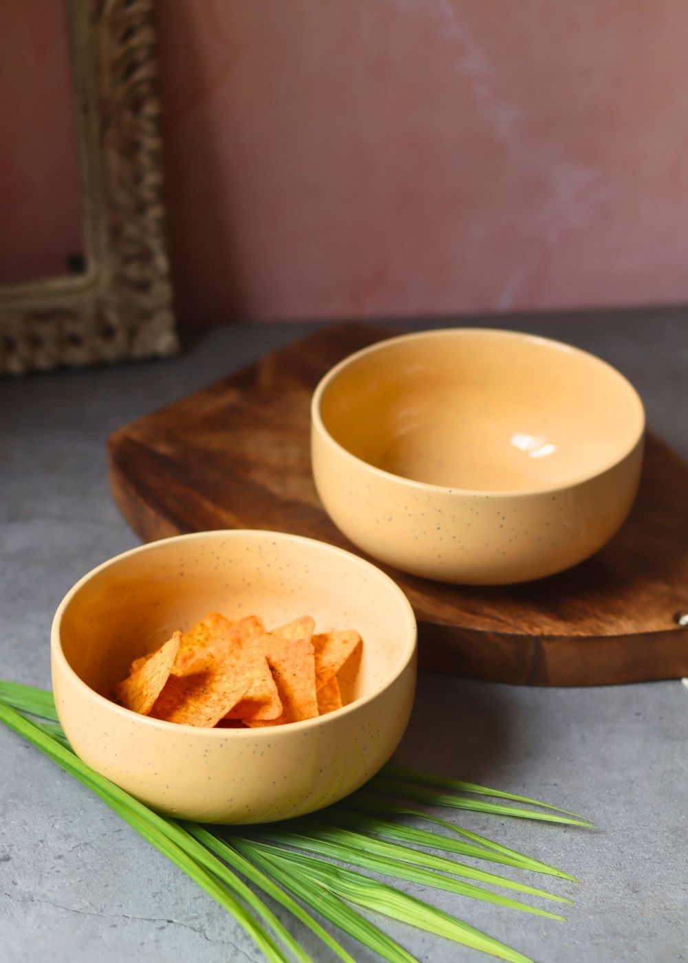 Butter Yellow Ceramic Bowl - Set of 2 made by ceramic