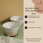 Handmade ceramic white handmoulded bowls signification