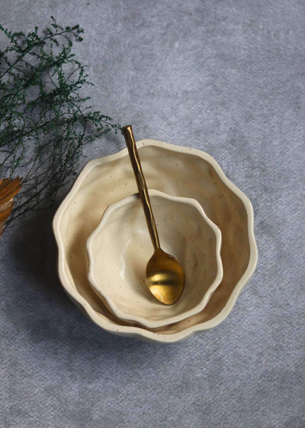White diamond ceramic breakfast bowls set of 2