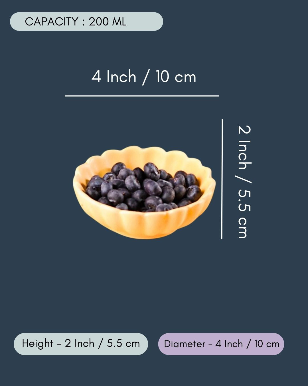 Yellow flower Ice Cream Bowl