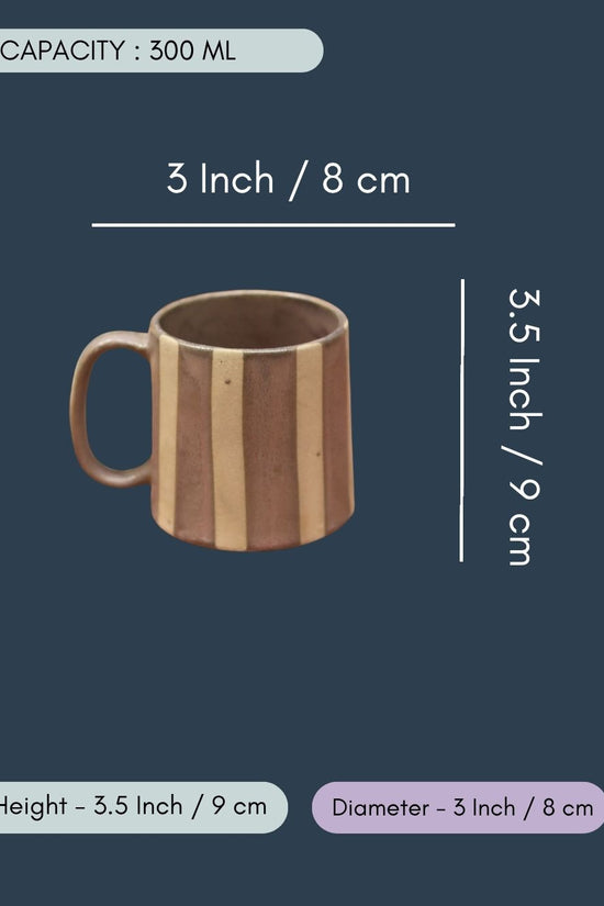 Basic grey striped mug