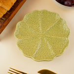 green cabbage snack plate handmade in india