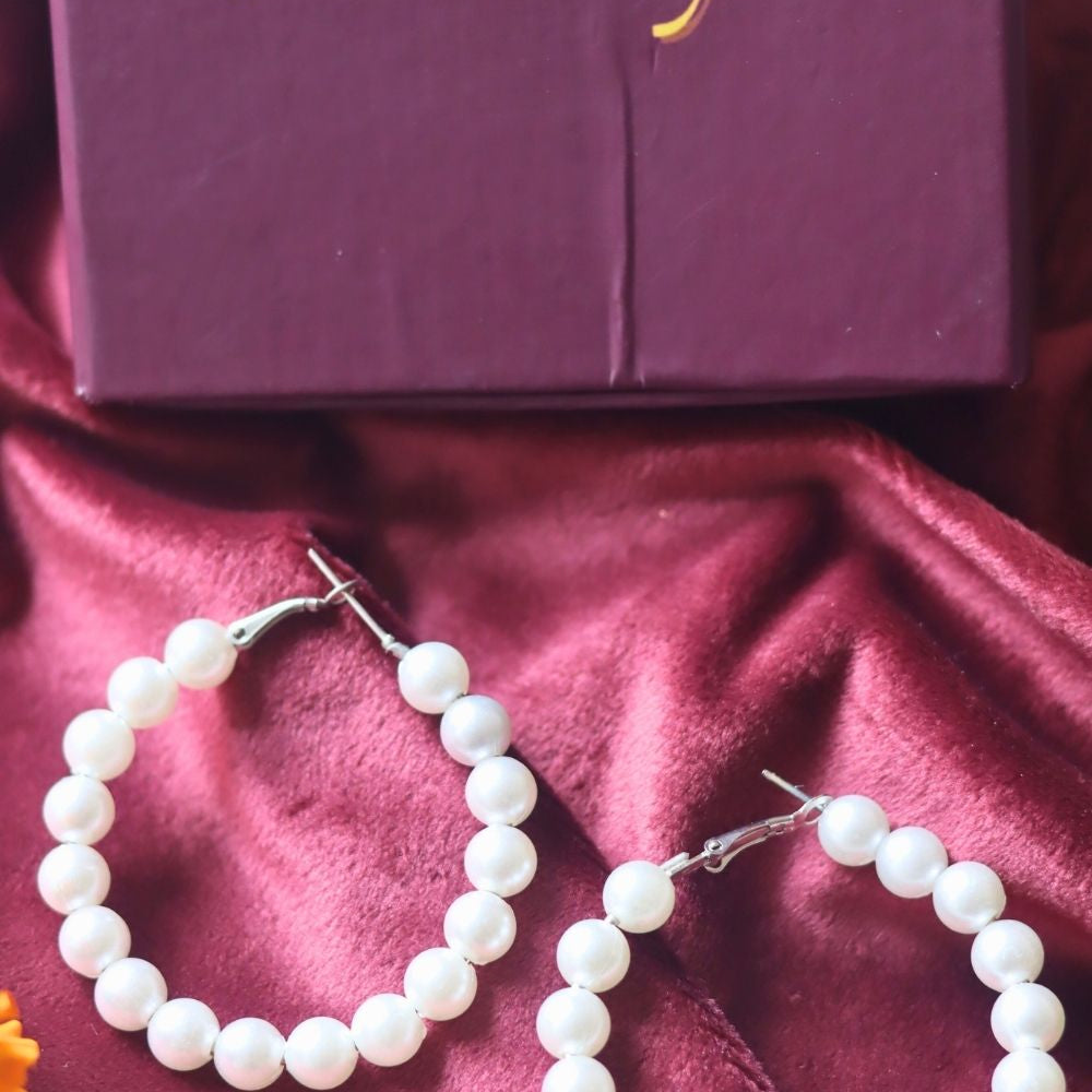 Handmade Essential Pearl Hoops
