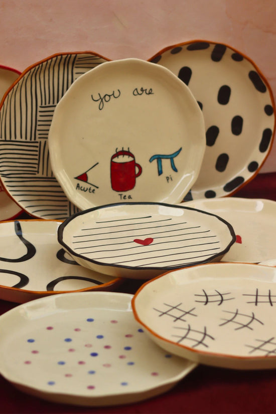 Set of 10 Best selling Snack Plates (For the Price of 7) made by ceramic