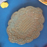 Slate Grey Textured Platter handmade in india