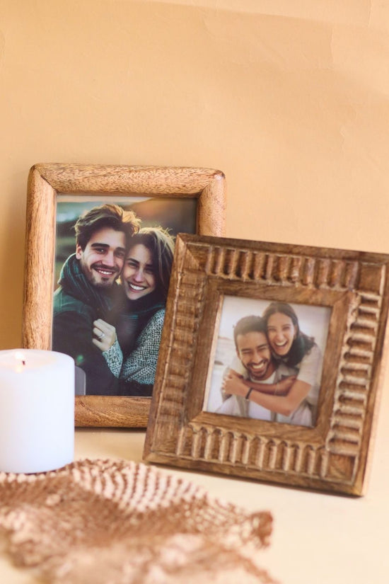 Rounded Wooden Frame & Modern Square Wooden Frame handmade in india