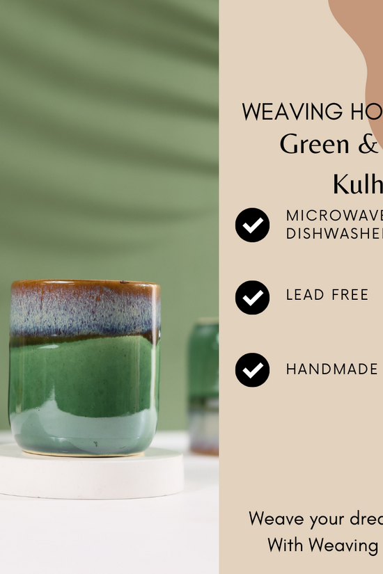 Green & brown kulhads specifications