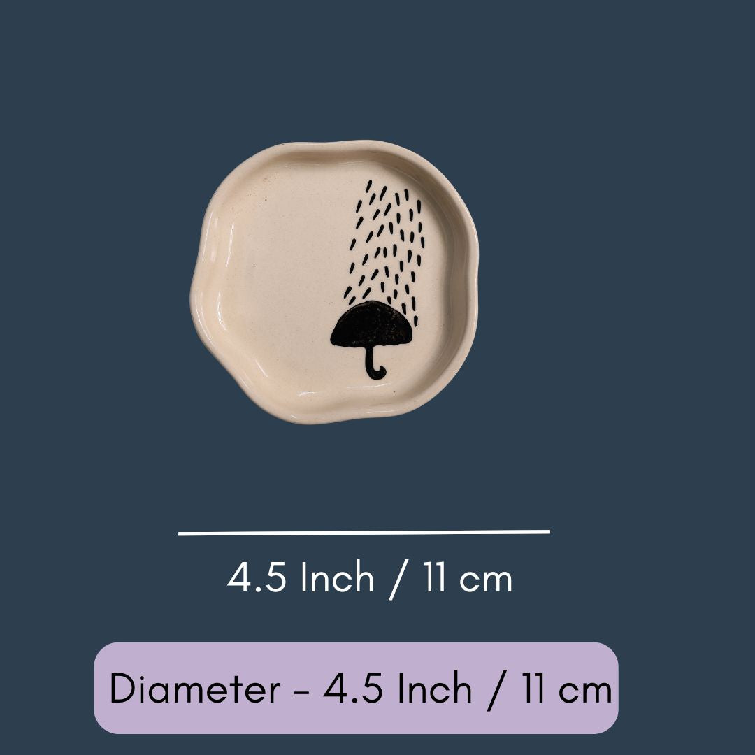 Umbrella handmade Dessert Plate