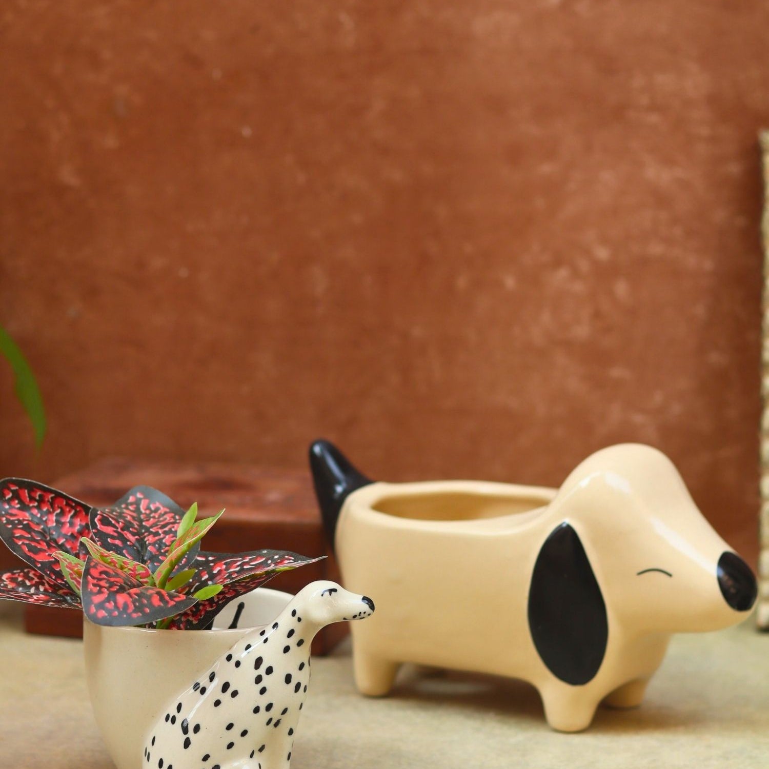 Set of 2 - Little Dog Planters combo with premium quality material