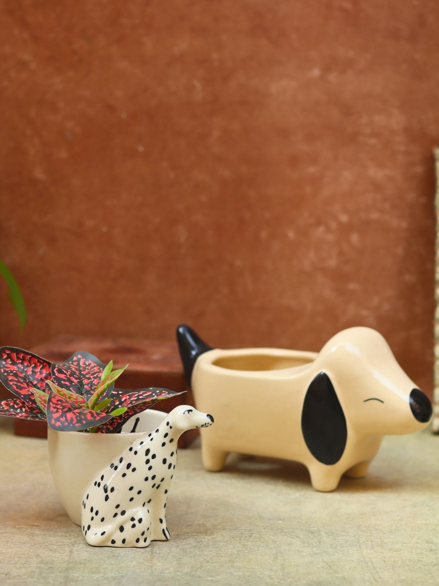 Set of 2 - Little Dog Planters combo with premium quality material