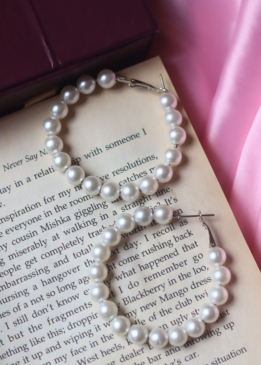 Essential Pearl Hoops handmade in india