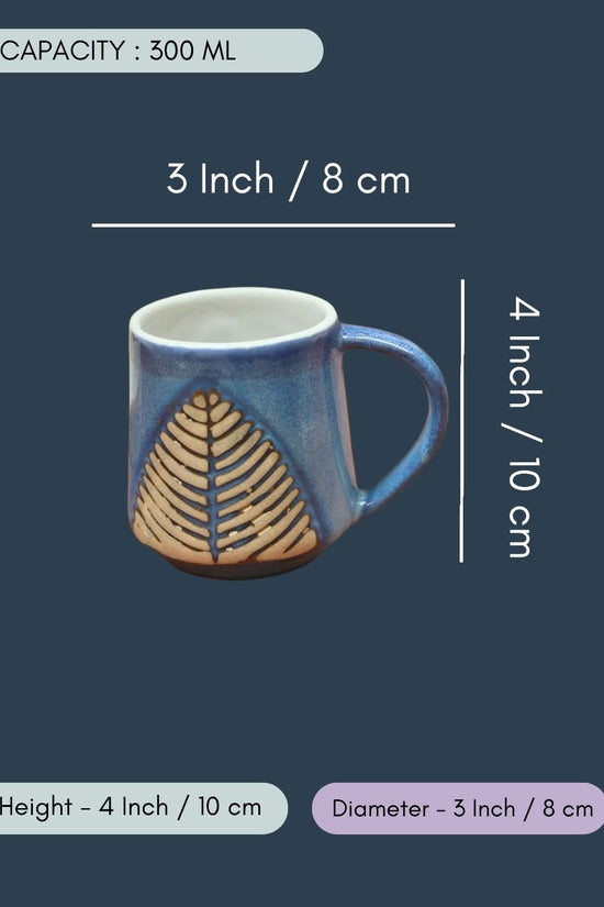 Blue Leaf Coffee Mug