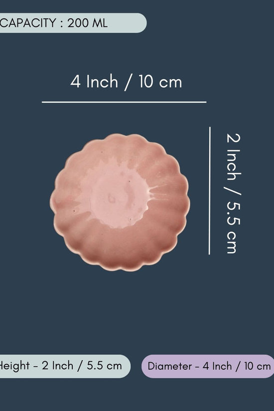 Pink Flower Ice Cream Bowl