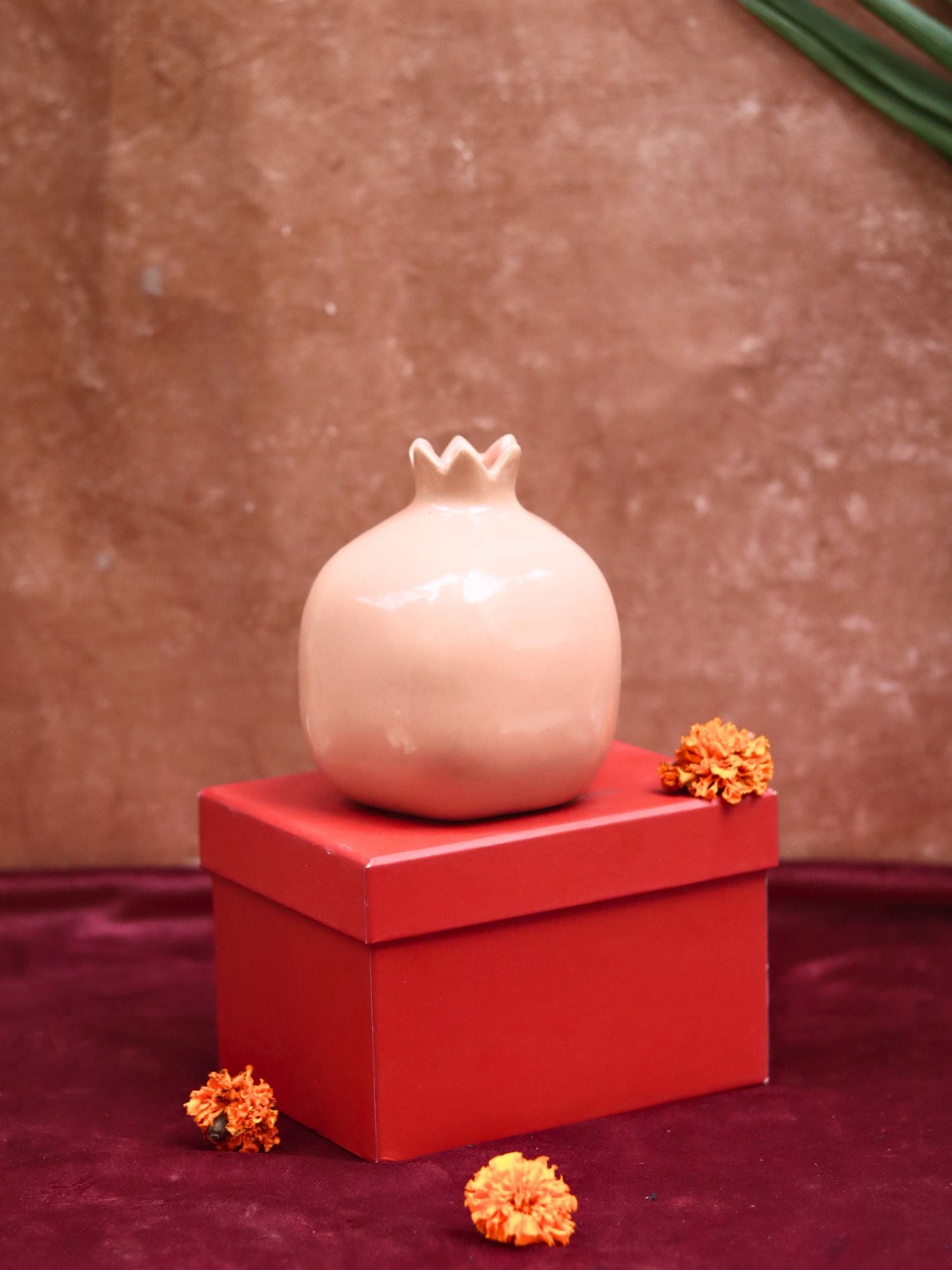 Peach Anar vase Gift Box handmade in india