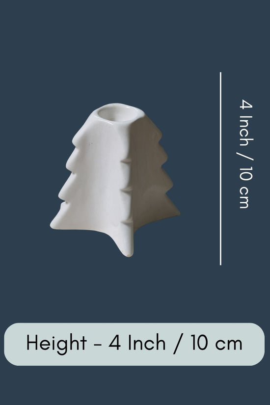 Christmas Tree Candle Stand- White