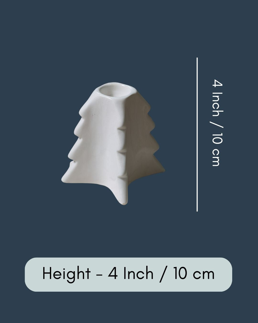 Christmas Tree Candle Stand- White