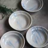 Four dinnerware handmade ceramic pasta plates 