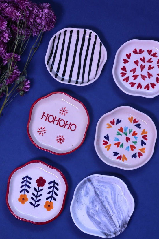 Handmade Set of 6 Chic Dessert Plates (for the price of 5)