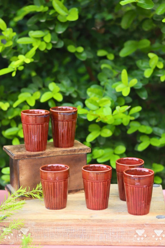 Set of 6 - Rust Kulhad with premium quality material