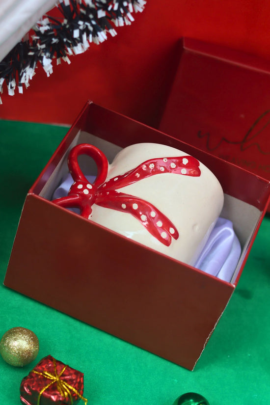 Pinteresty Bow Mug in a Gift Box handmade in india