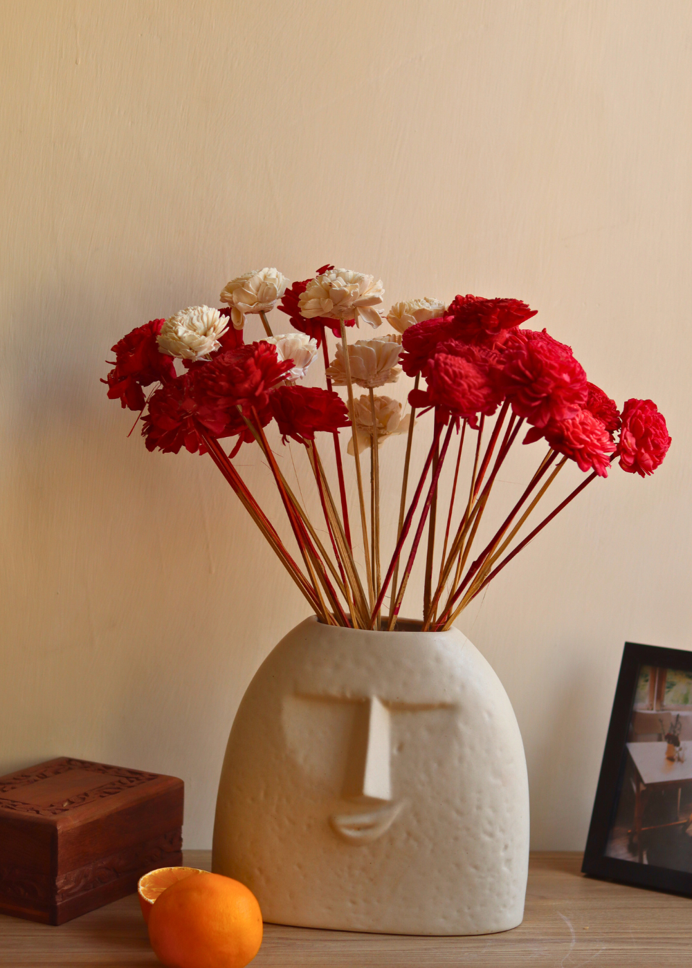 Dried natural roses bouquet 