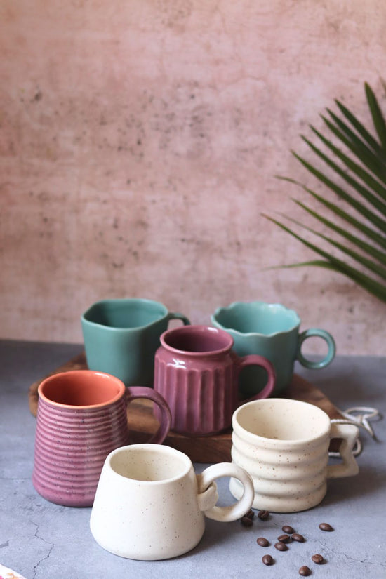 Handmade Set of 6 The Daily Brew Mugs (for the price of 5)