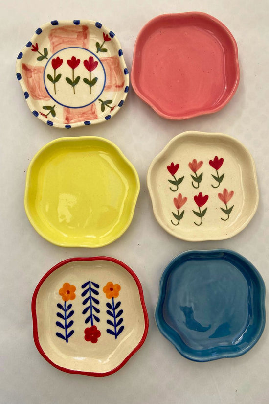 Handmade Set of 6 Delightful Treat Handmade Dessert Plate (for the price of 5)