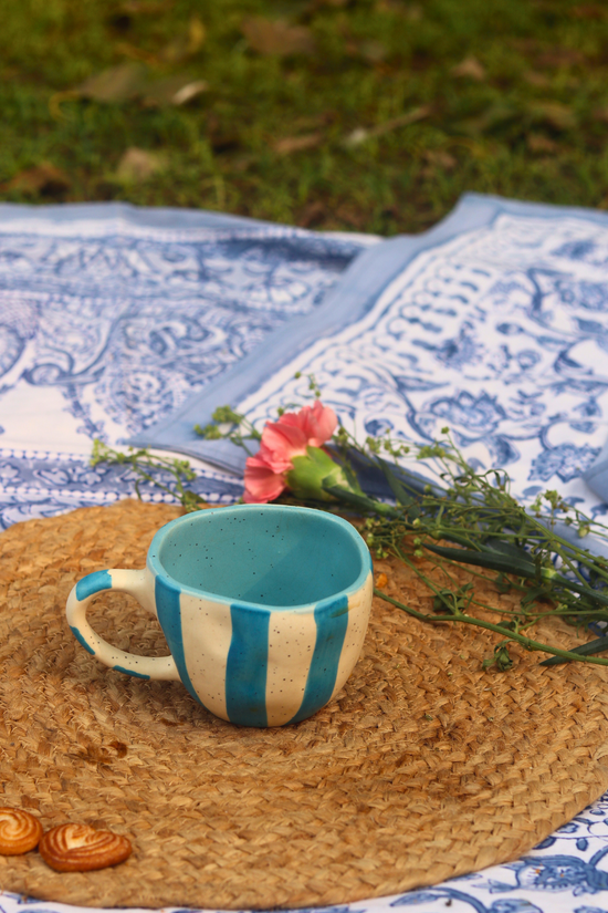 Handmade ceramic cappuccino mug
