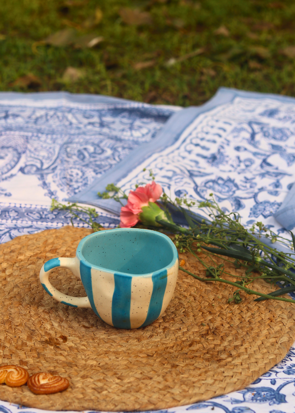 Handmade ceramic cappuccino mug
